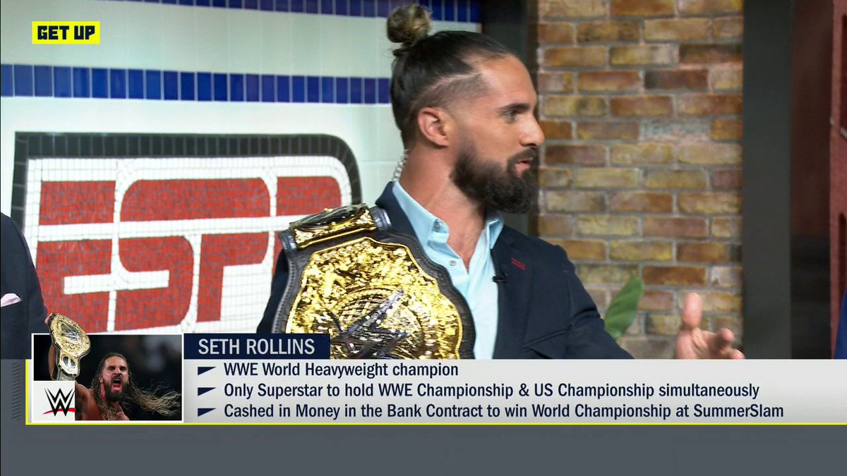 "Patience baby. ... Let's just pump the brakes a little." WWE World Heavyweight Champion, Seth Rollins says to be patient with the Bears ✍️