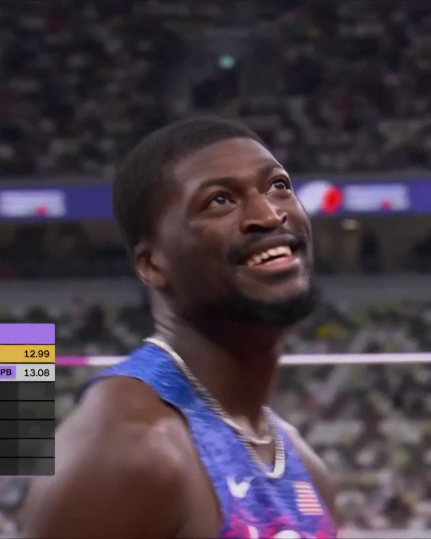From selling cell phones to the men’s 110mH world champion. 👑 After taking a three-year break from track and field, Cordell Tinch finds himself on top of the podium as the world’s fastest hurdler this year. #WorldAthleticsChamps