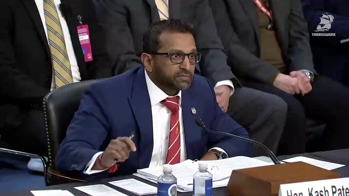 Sen. Dick Durbin: "Bongino called the placement of pipe bombs outside the DNC and RNC on Jan. 6 an 'inside job.'...What is the evidence?" Kash Patel: "You're questioning the integrity of the Deputy Director of the FBI and mine...The pipe bomb investigation is ongoing."