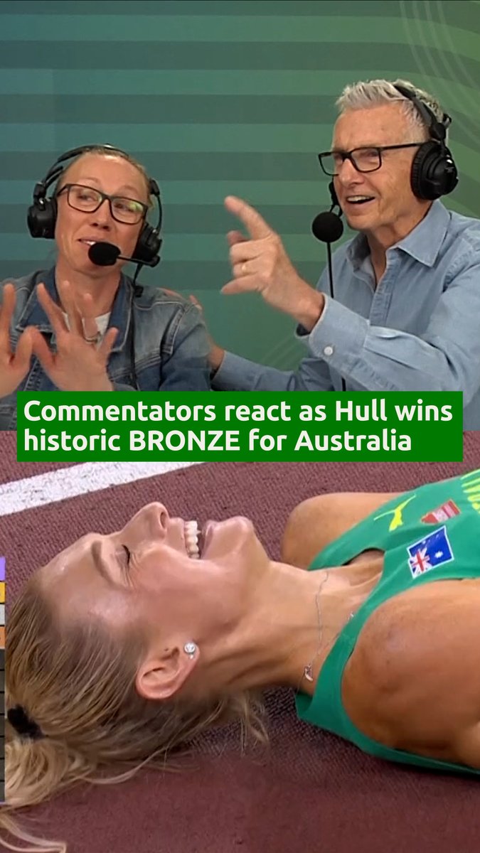 "JESS! JESS! JESS! YES!" 🇦🇺🥉 Bruce McAvaney and Tamsyn Manou couldn't help but get emotional watching Jess Hull make HISTORY for Australia in the 1500m final! 🥹 #WCHTokyo25 | September 13-21 | SBS VICELAND &amp; SBS On Demand 📺