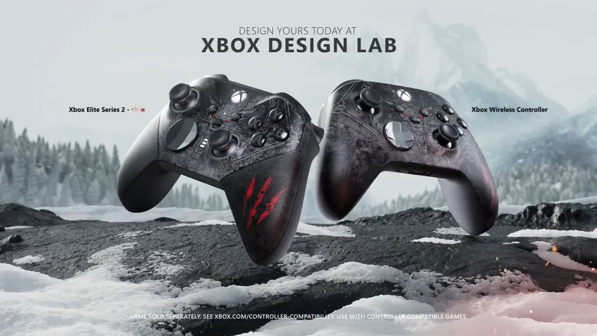 Improve your arsenal with a personal flair! ✨ The Witcher 3: Wild Hunt controllers are now available in Xbox Design Lab for Xbox Wireless Controller and Xbox Elite Wireless Controller Series 2. 🎮 ⚔️ ⚔️ #10YearsofTheWitcher3