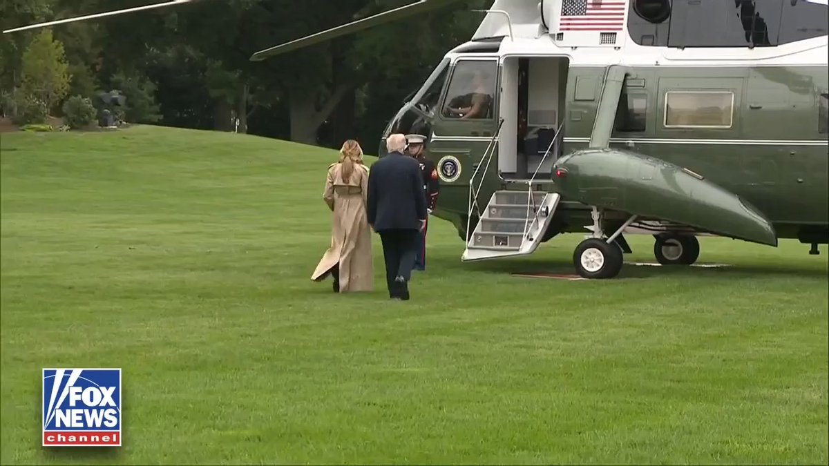 NEW: President Trump boards Marine One from the White House — bound for the UK on a state visit.