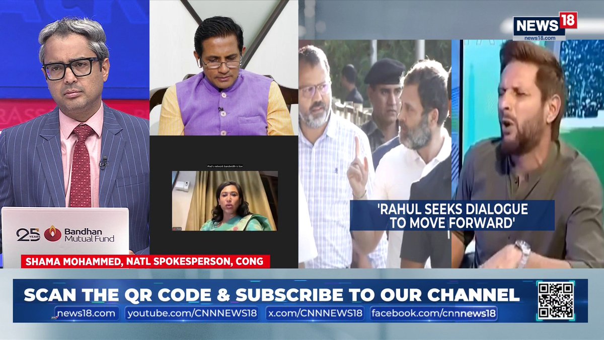 🚨 Congress darbari Shama Mohamed spits venom, alleging Jay Shah staged Afridi’s words &amp; calling PM Modi a 'TRAITOR' for visiting China 🤡 ~ From defending Pak to abusing India’s PM, Congress mouthpieces cross every line of decency.