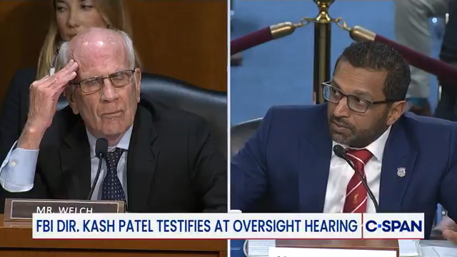 .Senator Peter Welch asks FBI Director Patel about announcing the suspect was in custody: "It turned out that was not true...why did you make that statement?" Patel: "Could I have been more careful in my verbiage...sure, in the heat of the moment but I was doing the best I could."