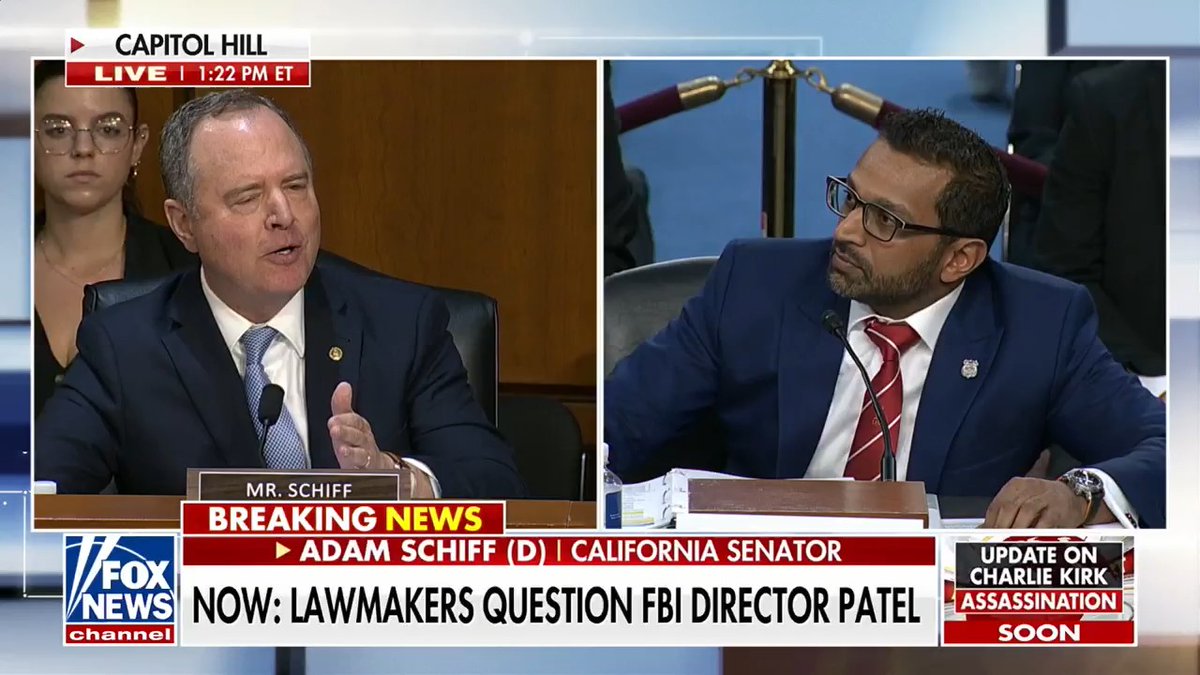 NEW: Kash Patel and Dem Rep. Adam Schiff spar during a heated exchange on Capitol Hill: PATEL: "You are a political baffoon at best." PATEL: "I challenge you to say anything credible to the truth." PATEL: "Go ahead and run to the cameras where you wanna go now."