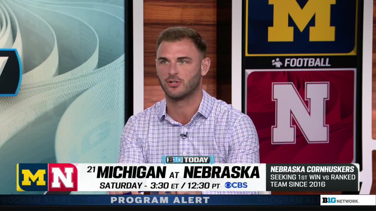 "You can literally feel the gravitational waves of the anticipation of this game from the Husker fans." Jake Butt previews Saturday’s B1G matchup between No. 21 Michigan Football and Nebraska Football 👇 #B1GToday