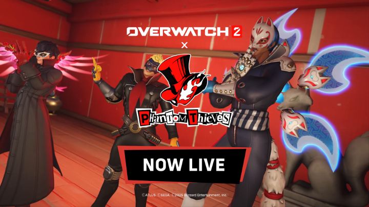 The ultimate heist begins with Overwatch 2 x Phantom Thieves 🎭 🃏 Wuyang as Joker 💀 Genji as Skull 👑 DVa as Queen 🐈⬛ Mercy as Panther 🦊 Lifeweaver as Fox Join your favorite vigilantes on the battlefield NOW through Sept 29 💥