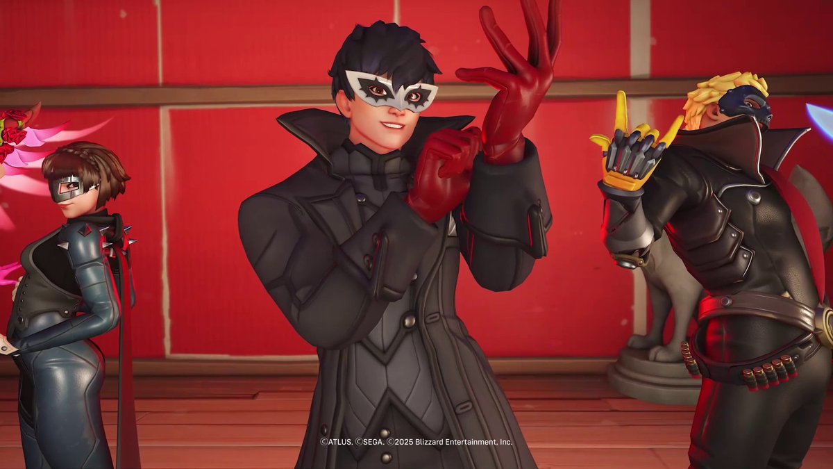 Activating take-your-heart sequence! 💖 Join the ultimate heist with some of your favorite Phantom Thieves in Overwatch 2: 🃏 Wuyang as Joker 💀 Genji as Skull 👑 D. Va as Queen 🐈⬛ Mercy as Panther 🦊 Lifeweaver as Fox Who are you most excited to play?