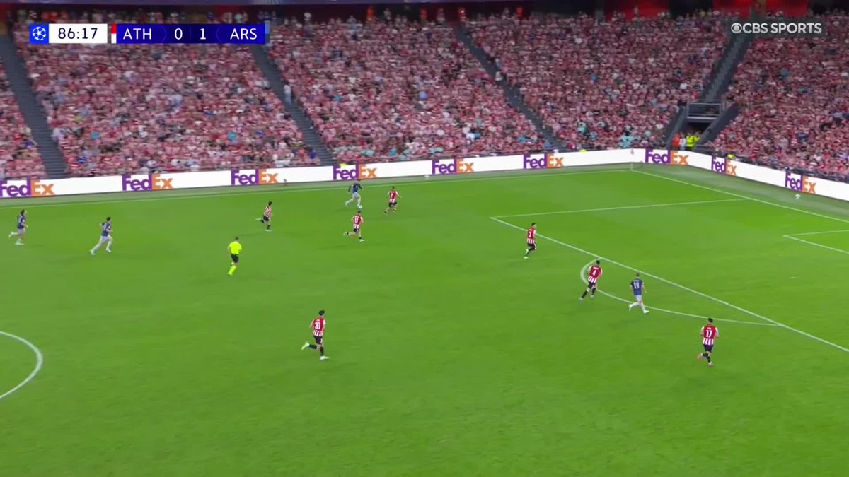 Gabriel Martinelli ➡️ Leandro Trossard Mikel Arteta's super subs combine again for Arsenal's second goal 🧠