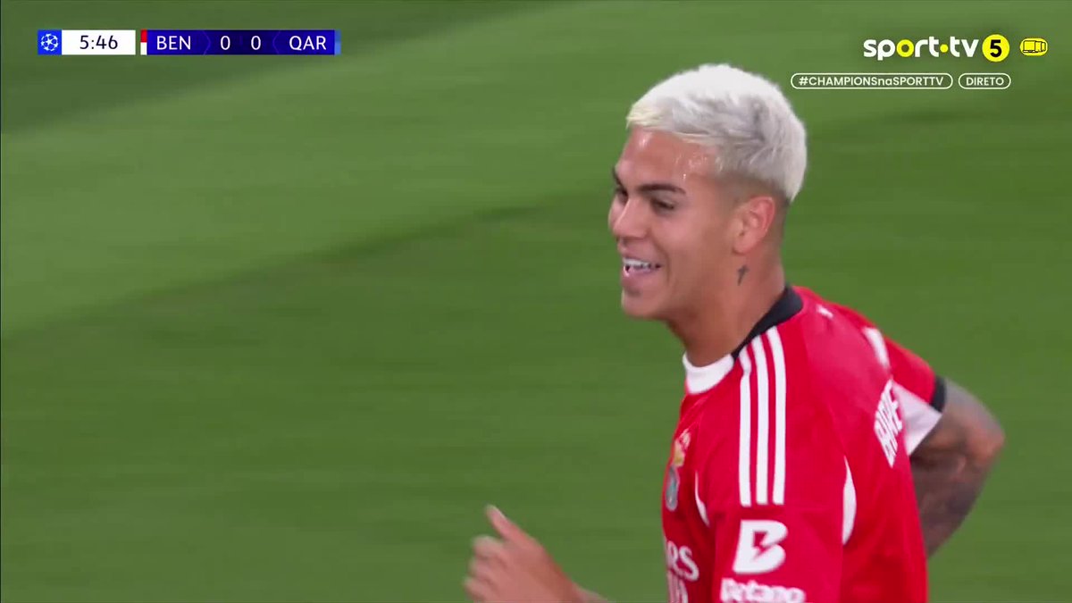 Sudakov assiste Enzo para o primeiro do SL Benfica 💪 #sporttvportugal #CHAMPIONSnaSPORTTV #UefaChampionsLeague #SLBenfica #QarabagFK