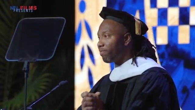 Hail to Fitz. Nearly 20 years after leaving University of Pittsburgh, Larry Fitzgerald returned to his alma mater to give back and inspire others. 🎓🏫 #NFLFilmsPresents