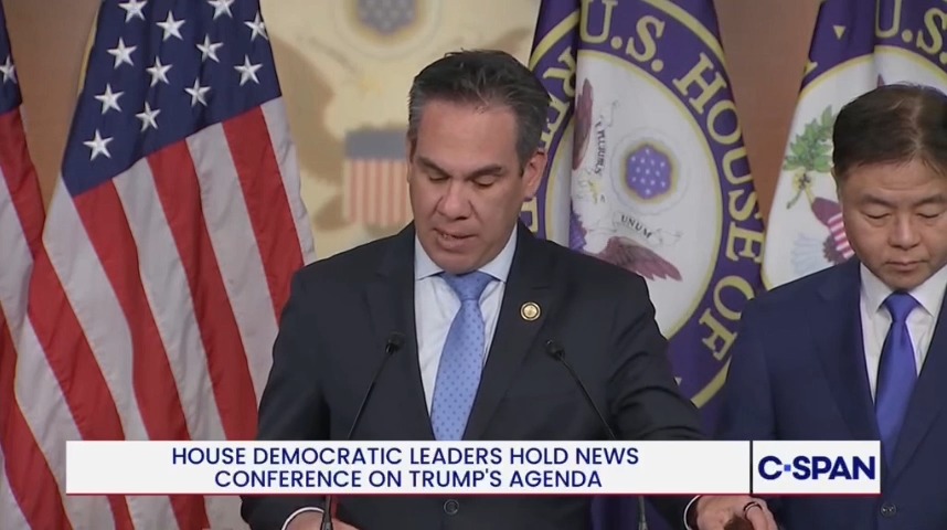 BREAKING: House Democratic leader Pete Aguilar just demolished Donald Trump’s dream that Democrats will stand idly by as he rips away health insurance from millions. This is the energy we need right now.