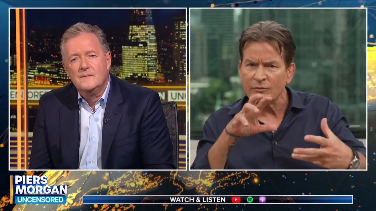 "I could tell he wasn't sober." Charlie Sheen tells Piers Morgan Matthew Perry gave him the determination to stay off drugs and write his book: "I felt bad for him... I could hear him handicapped." Watch in full now 👇 📺 Piers Morgan | Charlie Sheen