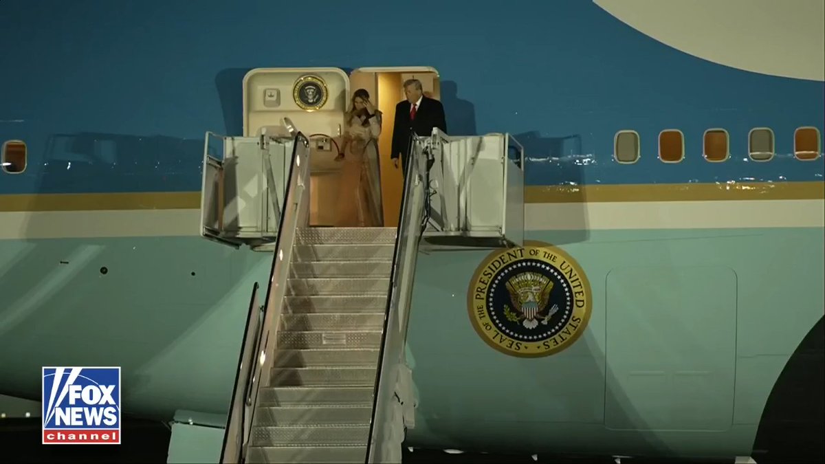 WATCH: President Trump and First lady Melania Trump arrive in the United Kingdom.