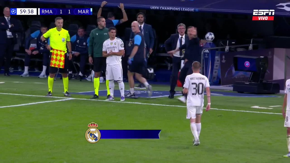 "Franco Mastantuono" Porque se fue reemplazado en el partido del Real Madrid ante Olympique de Marsella por la UEFA Champions League. Lo trajeron para competir con Lamine Yamal y no puede ni gambetear al 4 del Marsella el argentino hijo de re mil puta.
