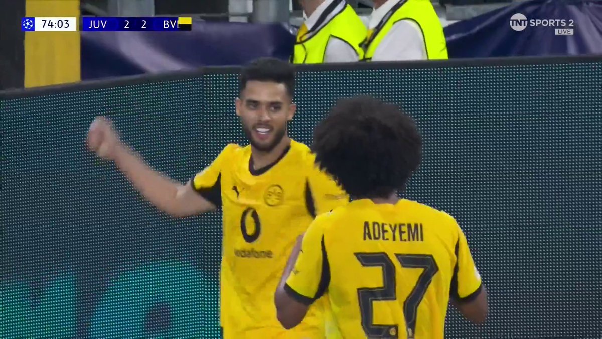 WHAT A GAME 🤯 Yan Couto restores the lead for Dortmund against Juventus 💫 📺 TNT Sports &amp; discovery+ UK