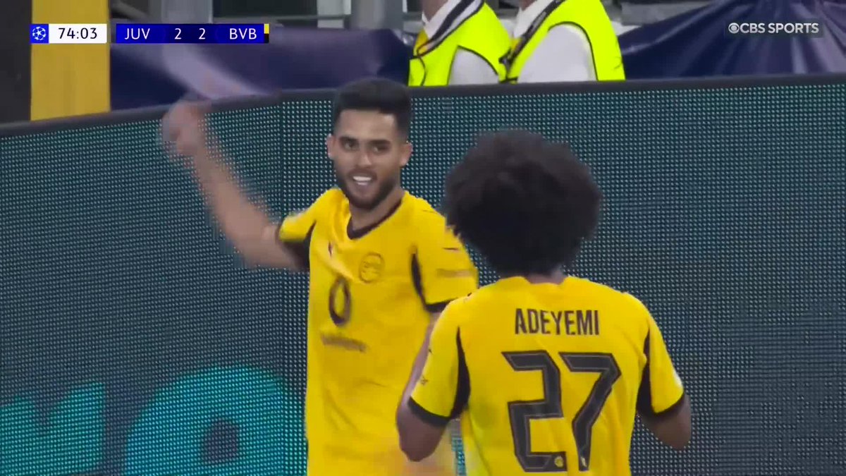 63' Juventus 1-1 Dortmund 65' Juventus 1-2 Dortmund 68' Juventus 2-2 Dortmund 75' Juventus 2-3 Dortmund This game 🔥🤯