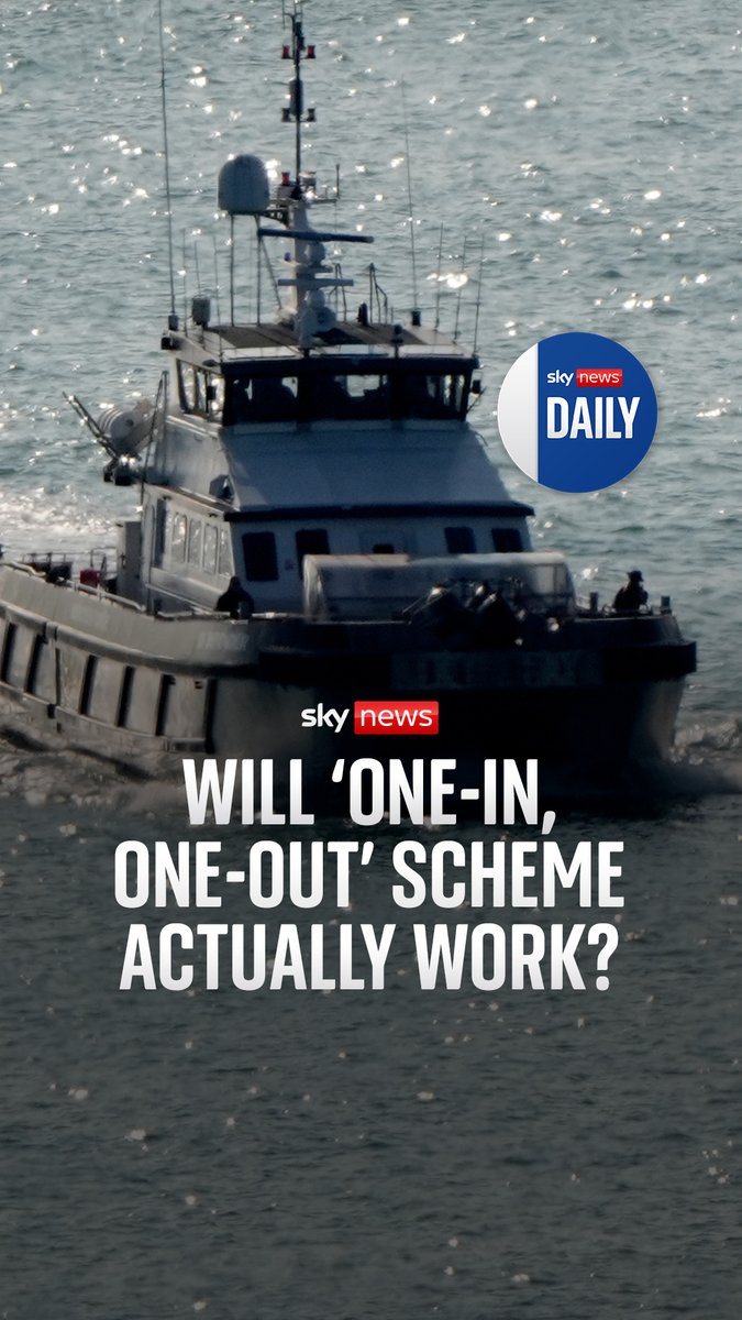 The migrant return scheme: One-in, none-out? A government deportation deal with France – designed to deter small boat crossings – has been beset by delays and legal challenges. 🎧 Analysis by Niall Paterson, Danny Shaw & Lisa Holland on Sky News #Daily
