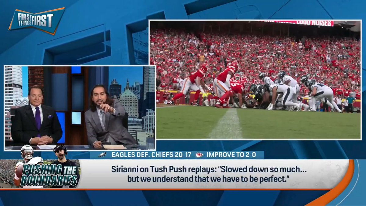 Here’s why nick wright is focusing on the Tush Push right now: “It sometimes takes the broadcast shining a light on it for the league to take notice and that’s what I think is happening."
