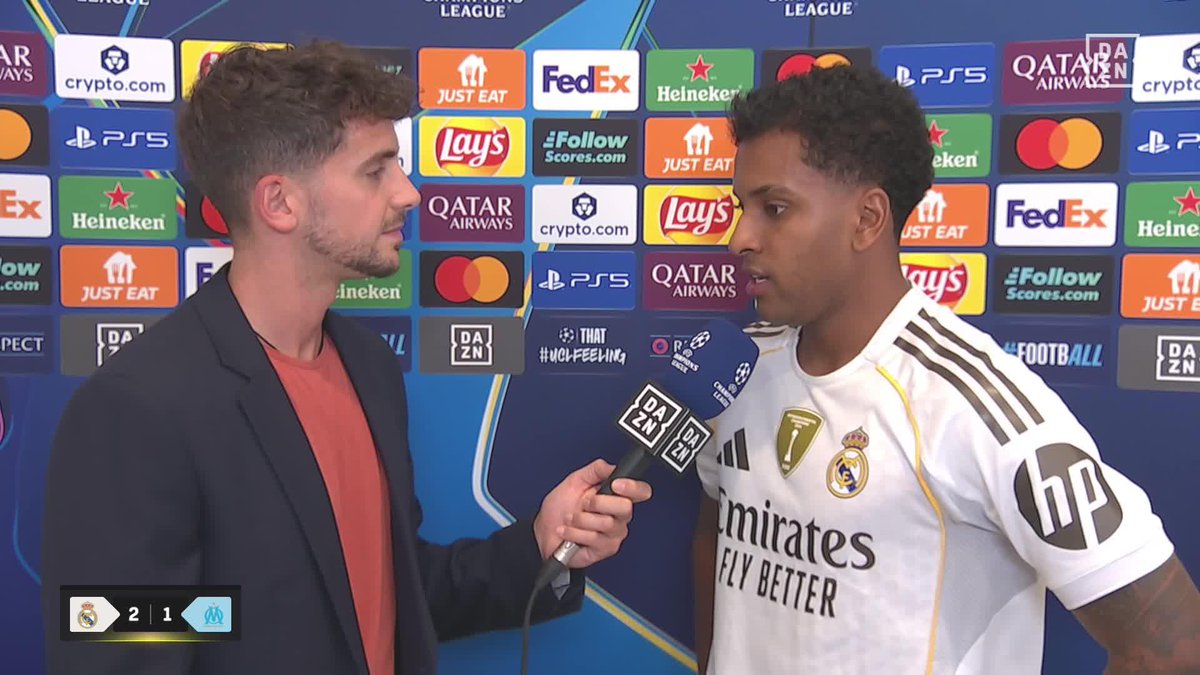 🗣️ Rodrygo Goes: "Para mí es un placer jugar con Mbappé, está ON FIRE." 😍👏🏻