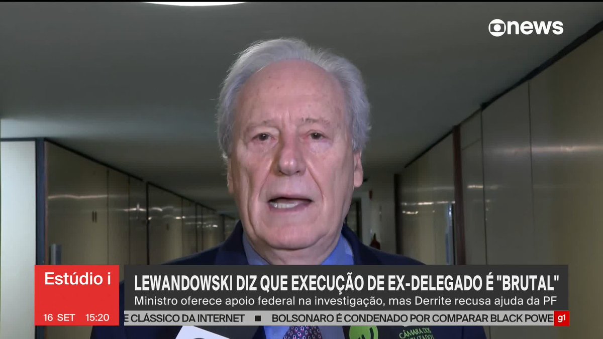 O ministro Ricardo Lewandowski ofereceu suporte às investigações da execução do ex-delegado-geral da Polícia de São Paulo. O governo Tarcísio de Freitas, que deixou o delegado sem proteção em Praia Grande, negou a ajuda. Pq será?