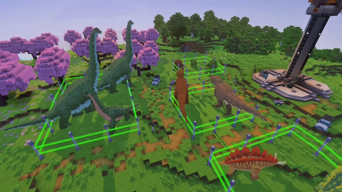 Official Jurassic World dinosaurs can now roam in Minecraft worlds! 🦖 Watch the Minecraft x Jurassic World trailer to see what to expect with the Jurassic World add-on!