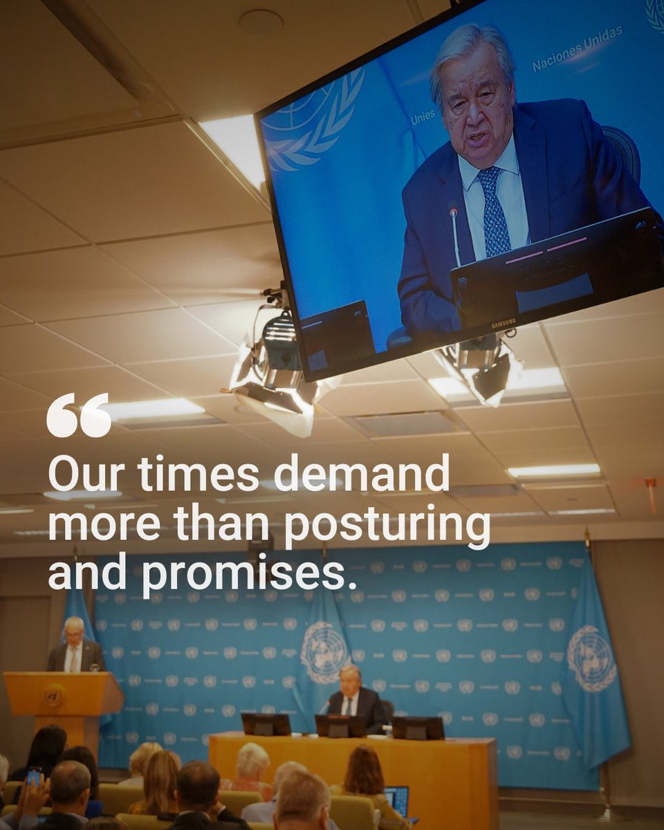In these challenging times, people demand answers & action. At the #UNGA General Debate next week, leaders must work with each other to bridge divides, reduce risks & deliver. Let this be a week of solutions.