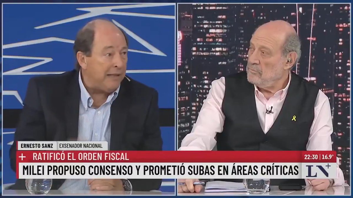🗣️ “Me parece, hoy más que nunca, que es un Gobierno de transición” El exsenador radical Ernesto Sanz sostuvo que el país necesita algo distinto, ni el modelo de Milei ni el pasado que propone Kicillof. 📺 En #ElDiarioDeLeuco