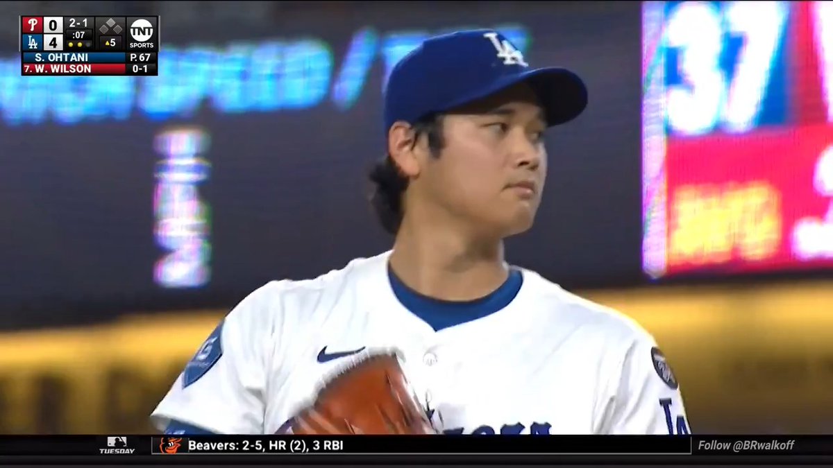 Shohei Ohtani is COOKING on the mound through 5 innings ♨️ 📺: TBS Network