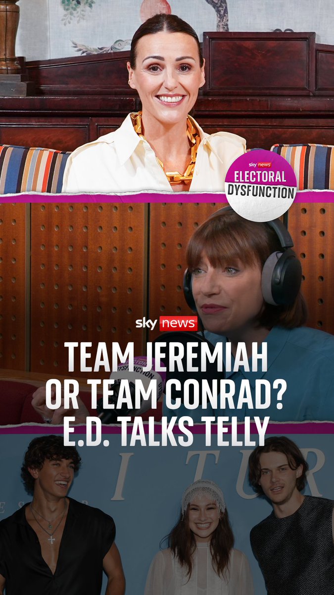 #TeamJeremiah or #TeamConrad? A question to team Electoral Dysfunction on Netflix's Hostage gives Ruth Davidson and Harriet Harman a chance to chat TV and hear about @bethrigby’s #TheSummerITurnedPretty obsession #TSITP 🎧 📺