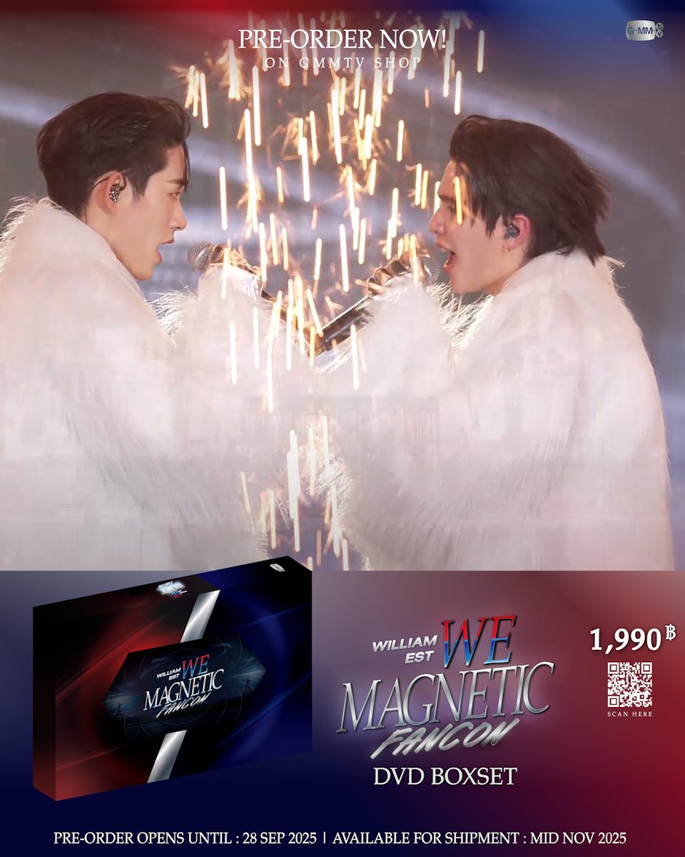 มาเก็บความทรงจำดี ๆ ไปด้วยกัน ด้วยการพรีออเดอร์ DVD BOXSET WILLIAM EST WE MAGNETIC FANCON น้า สั่งซื้อที่นี่ / Order Here DVD BOXSET WILLIAM EST WE MAGNETIC FANCON #WilliamEstFancon #GMMTV