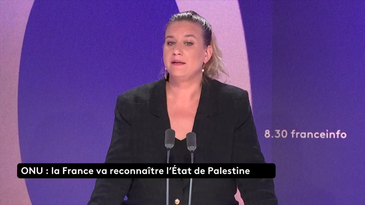 🔴 État palestinien sans le Hamas ▶ "Faire un État démilitarisé, quand vous avez en face une puissance militaire telle, c’est de fait ne pas assurer la souveraineté et l’autodétermination du peuple palestinien, " pour Mathilde Panot, présidente du groupe LFI à l'Assemblée
