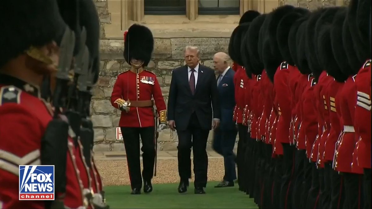 NOW: President Trump joins King Charles for a traditional royal ceremony at Windsor Castle.
