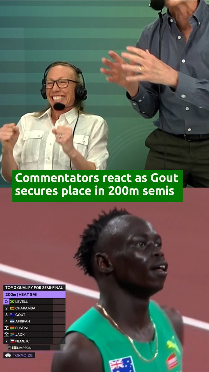 "He is only 17... HE'S EXTRAORDINARY!" 🤯 Bruce McAvaney and Tamsyn Manou were full of praise for 🇦🇺 Gout Gout after the Australian made history and secured his place in the 200m semi-finals! 👏 #WCHTokyo25 | September 13-21 | SBS VICELAND &amp; SBS On Demand 📺