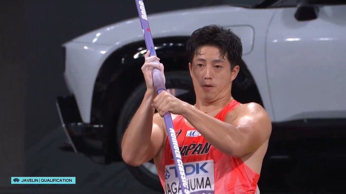 【#東京世界陸上】 ✅男子やり投 予選B 世界陸上初出場㊗️🎉 🇯🇵#長沼元 74m70 決勝進出ならず 📺TBS系 生中継 ⚡️TVerでは放送同時 &amp; 全49種目LIVE配信⚡