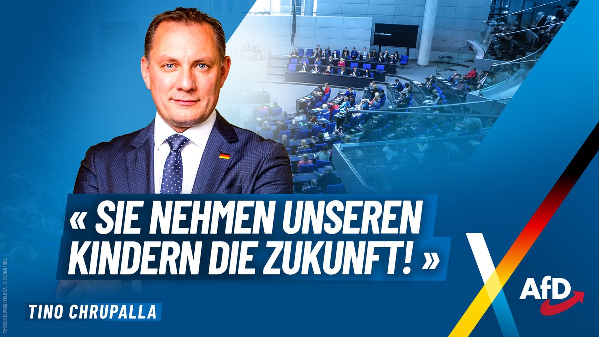 „Sie nehmen unseren Kindern die Zukunft!“ – Tino Chrupalla rechnet im Bundestag mit der verantwortungslosen Haushaltspolitik ab. Schulden, Bürgergeld, CO₂-Steuer: Wer zahlt die Zeche? Unsere Kinder.