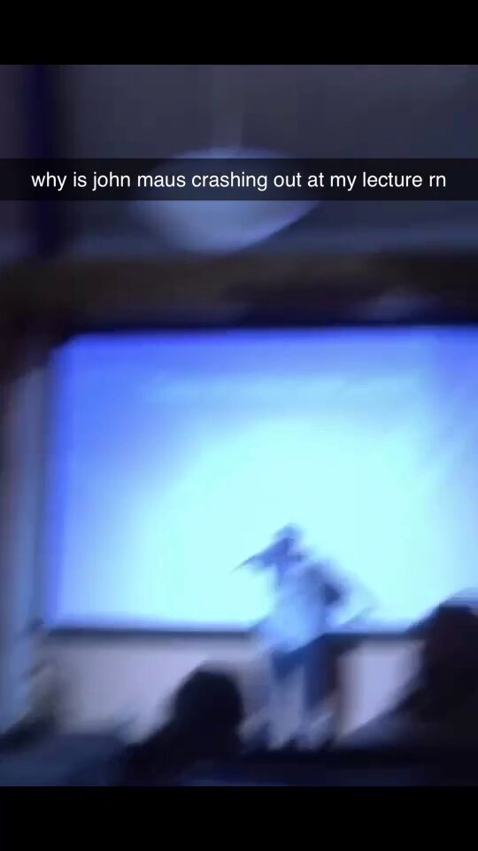 not John Maus crashing out at a seminar??