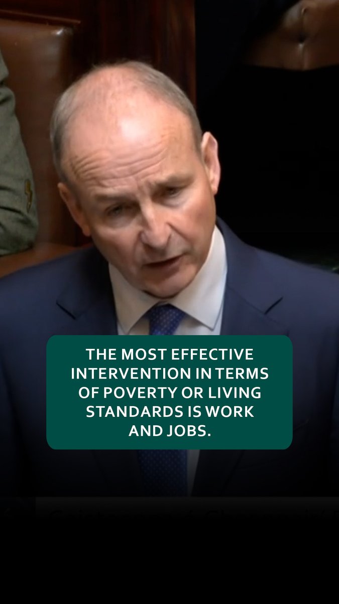 Since 2019, employment has grown by over 500k - a sign of a strong, resilient economy. The most effective intervention in terms of poverty or living standards is work and jobs. Our focus now is targeting child poverty & helping those most under pressure, in a sustainable way.