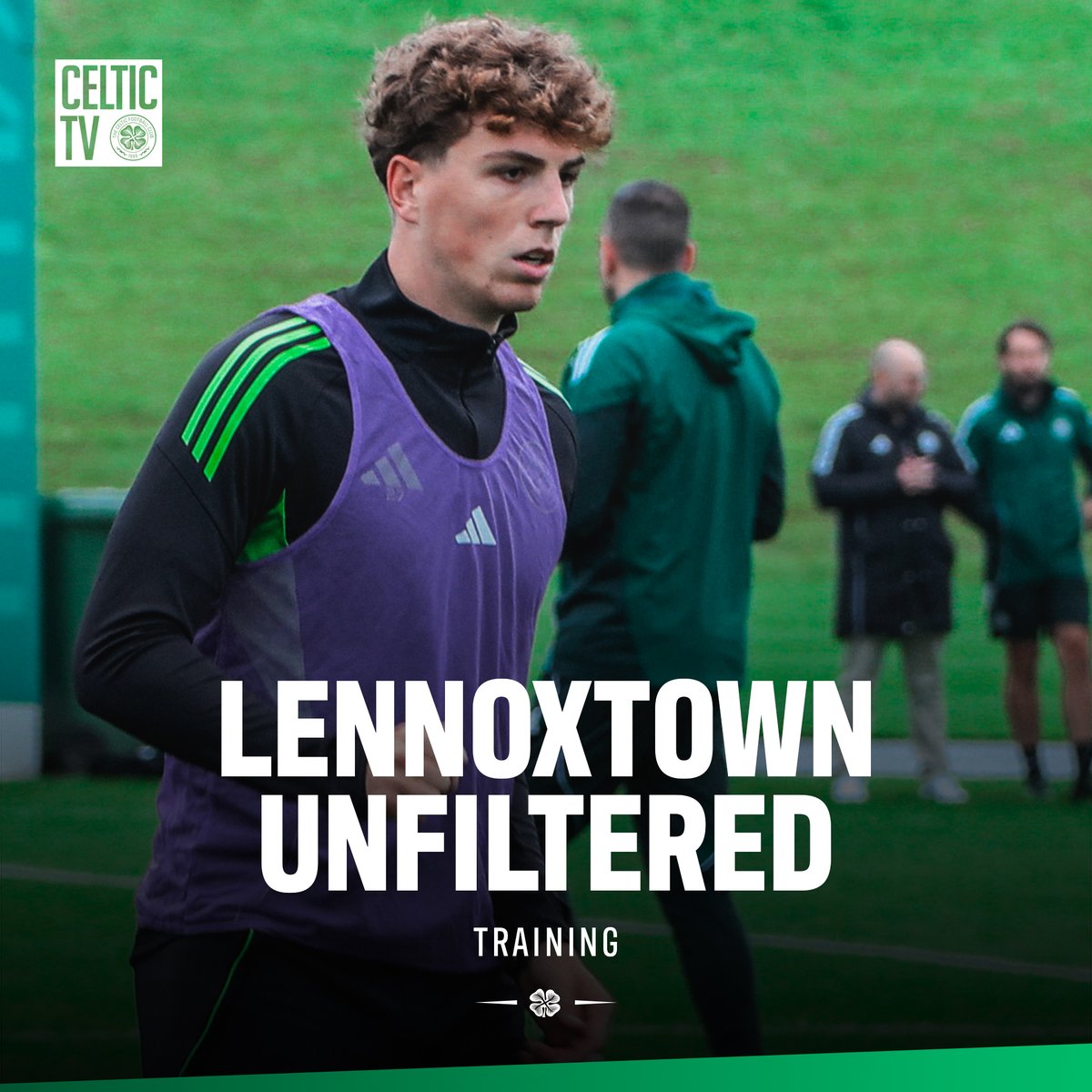⚡ Lennoxtown Unfiltered The cameras go pitchside for every pass, tackle &amp; finish as the Hoops get set for Sunday’s League Cup quarter-final at Firhill 🏆🍀 📺 Watch the raw training session now in full on Celtic TV ⤵️ Celtic Football Club🍀 | #LennoxtownUnfiltered | #PARCEL