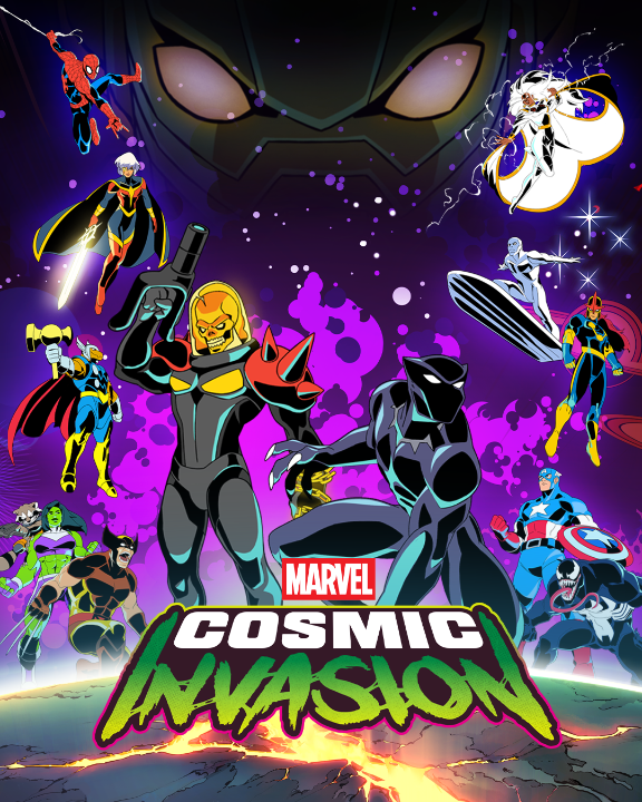 King T’Challa, the Black Panther, pounces into battle with his vibranium enhanced suit and Cosmic Ghost Rider roars in with hellfire and the Power Cosmic. MARVEL Cosmic Invasion launches later this year on #NintendoSwitch!