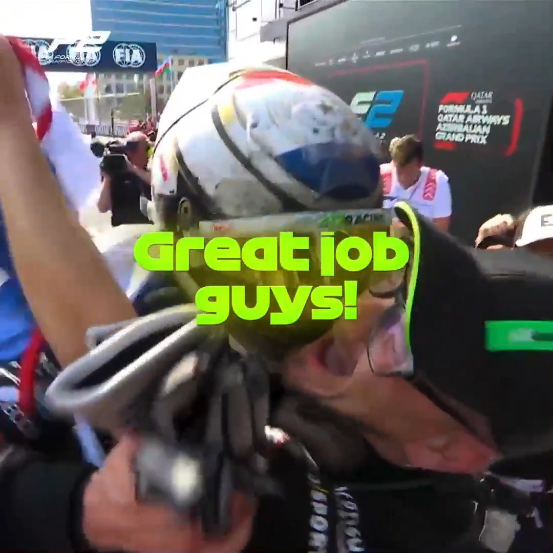 "You deserve this so much!" 📻 Throwback to last year's Baku Sprint Race, which saw Joshua Duerksen 🇵🇾 claim his and Paraguay's first #F2 victory 🥇🇵🇾 #AzerbaijanGP