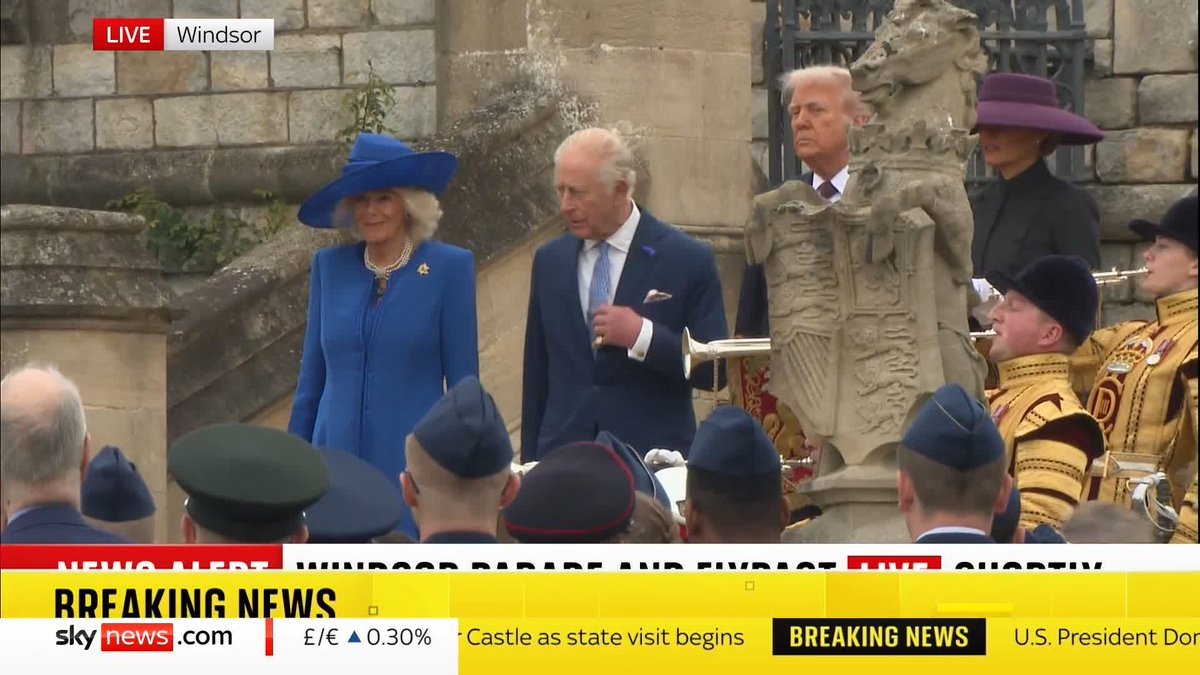 Watch the King and the US President attend the military ceremony at Windsor Castle. 📺 Sky 501, Virgin 602, Freeview 233 and YouTube