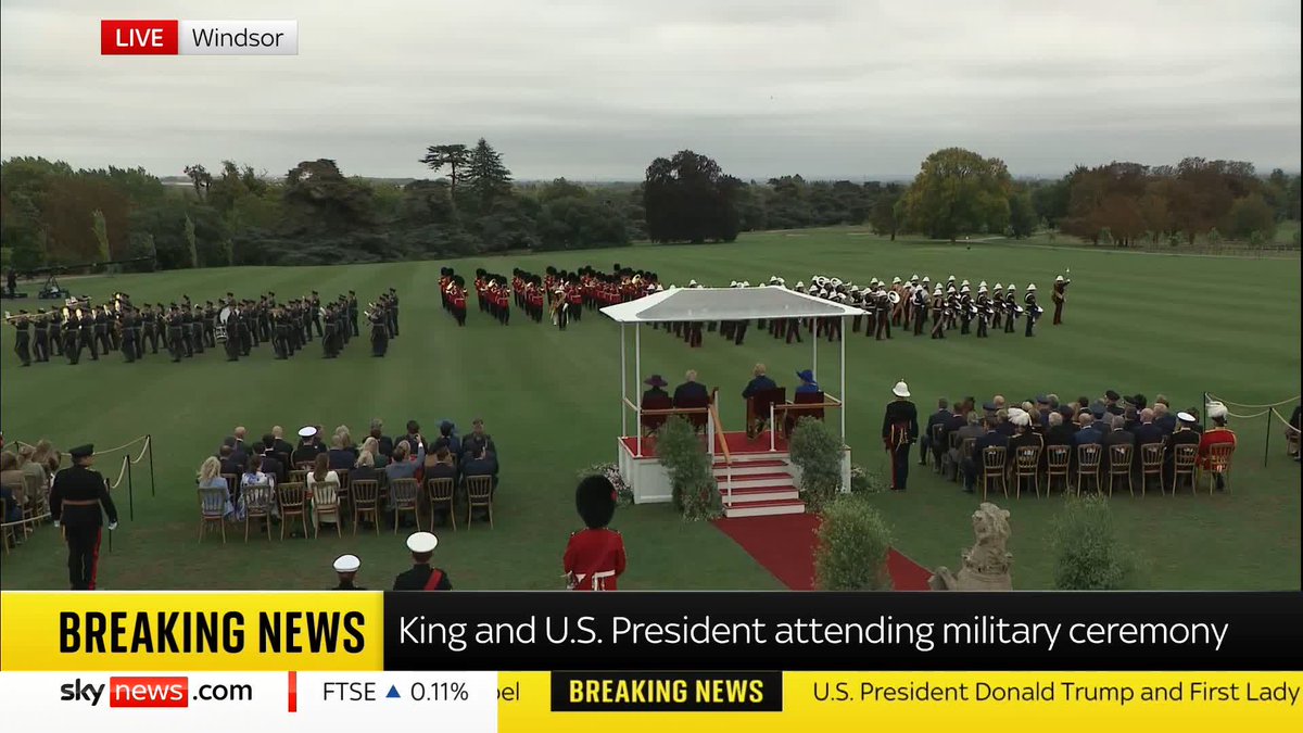King Charles enjoys the music at the military ceremony! 🕺 📺 Sky 501, Virgin 602, Freeview 233 and YouTube