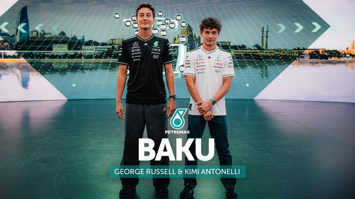 From castle walls to flat-out straights 🇦🇿💨 George, Kimi and PETRONAS Motorsports preview the Azerbaijan GP 💚