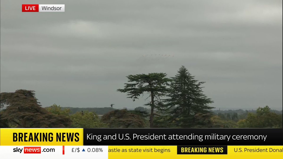 BREAKING: Red Arrows fly over Windsor Castle during parade 📺 Sky 501, Virgin 602, Freeview 233 and YouTube