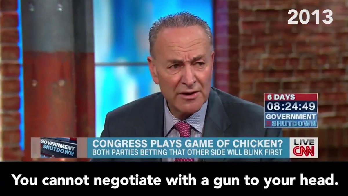 No one actually thinks Schumer believes any of the bullshit he's spewing this week. Just remember that if it the government shuts down, it's literally just so Schumer and Jeffries can look tough to their far-left base. That's the only reason.