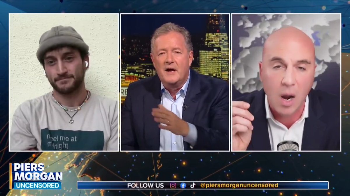"I think everyone can work out who the imbecile is... cut his mic!" Piers Morgan's latest episode on Israel comes to a dramatic end. Watch 👇 📺 Piers Morgan | Yotam Vilk | Anthony Benjamin