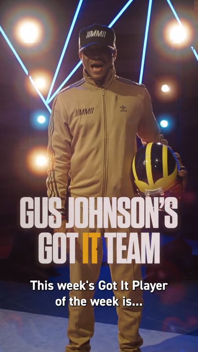 This week's Gus Johnson GOT IT player of the week is: BRYCE UNDERWOOD 🔥 Make sure to stick around for the custom lyrics from Gus Johnson at the end 👀〽️ Michigan Football | Bryce Jay Underwood