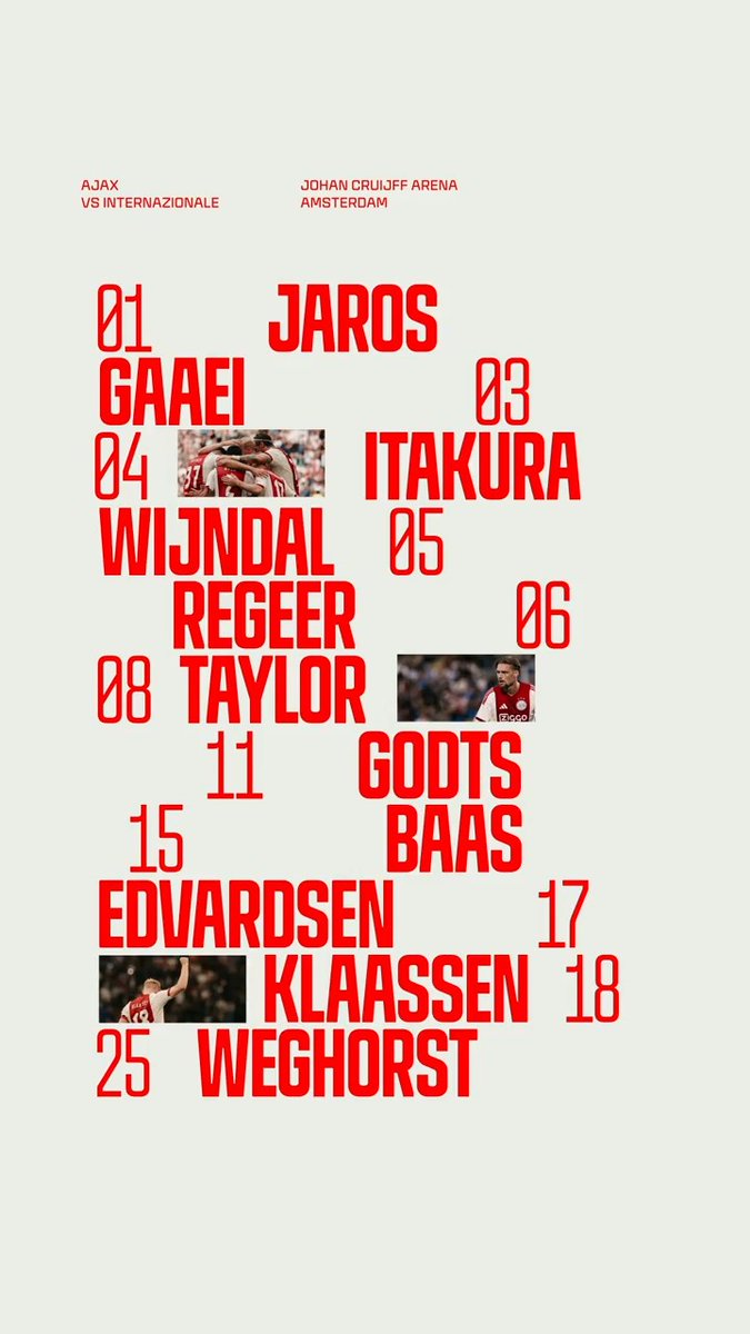 The Ajax XI is here. #UCL #ajaint
