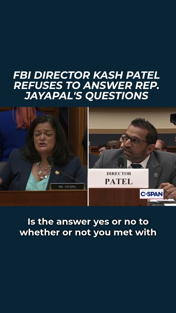 Over and over again, FBI Director Patel refused to answer my questions about Epstein's victims. Can't say I'm surprised, coming from a Trump admin that has called this entire thing a "Democratic hoax." Can't we all agree the survivors deserve better?